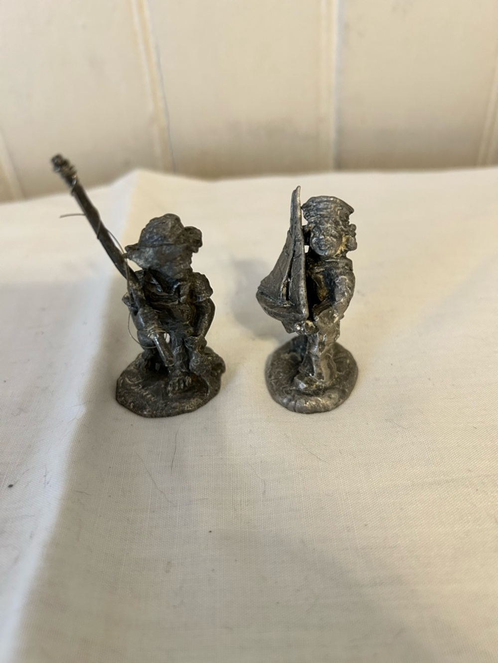 Vintage 1974 International Pewter  Figurines -F. Robert Drury-Set of 2